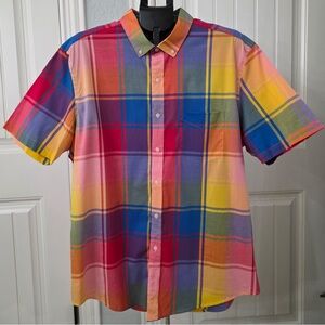 Club Room Colorful Plaid Button Down Shirt